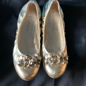 Marc Fisher Cute flats with flowers turquoise piece